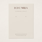 ベージュミニマル&テラコッタイヤリングディスプレイカード (正面)