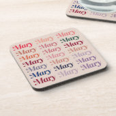 ベージュメアリープラスティックコースターセット コースター (左側)