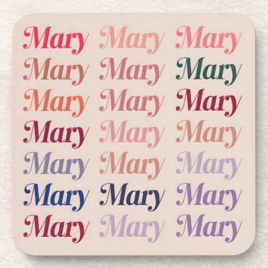 ベージュメアリープラスティックコースターセット コースター (正面)