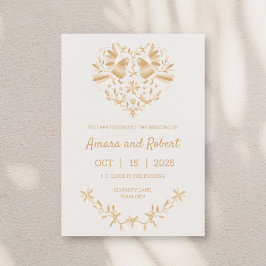 ベージュメキシコ音美ハート 案内状