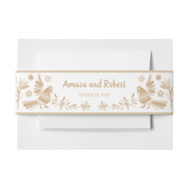 ベージュメキシコ音美 招待状ベリーバンド