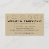 ベージュメタルジュエリーアーティスト体ピアシング 名刺 (裏面)