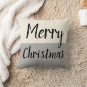 ベージュメリークリスマス装飾用クッション クッション (ブランケット)