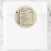 ベージュメープルシロップ栄養ファクトとメープルリーフ ラウンドシール (バッグ)