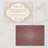 ベージュメ伝統的ンディインディアンヒンドゥー結婚ズ エンクロージャーカード (正面/裏面)