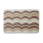 ベージュモザイク中型のバス・マット バスマット (正面)