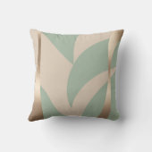 ベージュモダンとソフトグリーンの金ゴールドアクセント クッション (裏面)