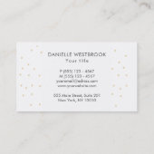 ベージュモダンとホワイトスターのパターン 名刺 (裏面)