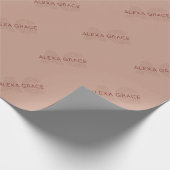 ベージュモダンとワインモノグラム ラッピングペーパー (角)