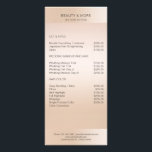 ベージュモダンの最小色 ラックカード<br><div class="desc">ビジネスモダン、ミニマル、ベージュ。デザイナー、スタイリスト、サロン、髪やメイクアップアーティスト、爪、 ネイルやラッシュアーティスト、ウェルネスセンター、データを入力してカードを編集。フォント、色、位置は、「さらにパーソナライズ」によって個別に選択できる。</div>