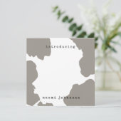 ベージュモダンウォーターベビー発表 招待状 (スタンド正面)