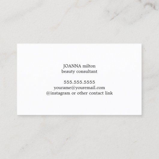 ベージュモダンエレガントイエロージオメトリックコンサルタント 名刺 (裏面)