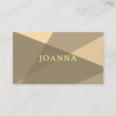 ベージュモダンエレガントイエロージオメトリックコンサルタント 名刺 (正面)