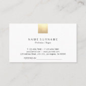 ベージュモダングラデーション金ゴールドアクセントの参照 名刺 (裏面)