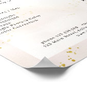 ベージュモダングリッターサロン価格表ポスター ポスター (角)