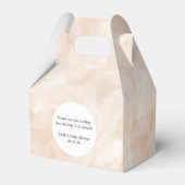 ベージュモダンシンプルデリケートな水彩模様 フェイバーボックス (正面サイド)