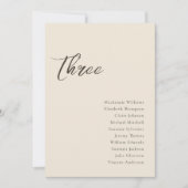 ベージュモダンスお洒落クリット座席表カード 招待状 (正面)