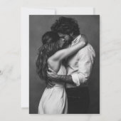 ベージュモダンスエレガントト写真 セーブザデート (裏面)