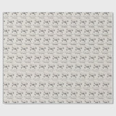 ベージュモダンスエレガントユニークト・クリスマス ラッピングペーパー (フラット)