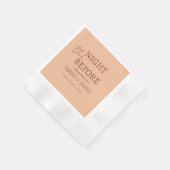 ベージュモダンテラコッタリハーサルディナー結婚ズ 縁ありカクテルナプキン (角)