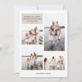 ベージュモダンニュートラル4枚エレガント写真 シーズンカード (正面)