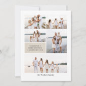 ベージュモダンニュートラル5枚エレガント写真 シーズンカード (正面)