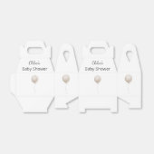 ベージュモダンバルーンボホベイビーシャワー フェイバーボックス (折り畳みなし)