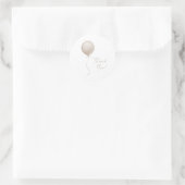 ベージュモダンバルーンボホベイビーシャワー ラウンドシール (バッグ)