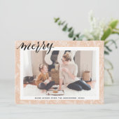 ベージュモダンパインBOUGHスクリプトのミニマルメリーリスト シーズンカード (スタンド正面)