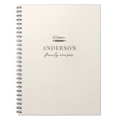 ベージュモダンファミリーベーキングレシピ ノートブック (正面)