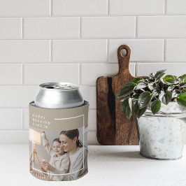 ベージュモダンファミリー写真 | Happy 賛美 Easter 缶クーラー