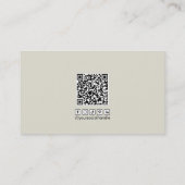 ベージュモダンフロントミニマルロゴ写真 名刺 (裏面)