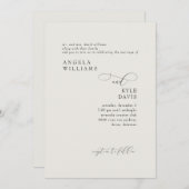 ベージュモダンブライド両親結婚式招待状 招待状 (正面/裏面)