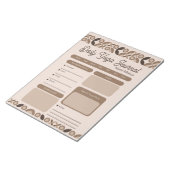 ベージュモダンブラウンパターン日報ヨガジャーナル ノートパッド (アングル)