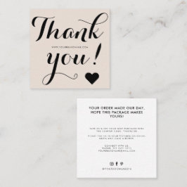 ベージュモダンブラック スクエア名刺