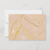 ベージュモダンマーブルブライダルシャワーサンキューカード サンキューカード (裏面)