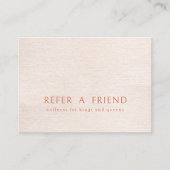 ベージュモダンミニマルサロン 割引カード (正面)