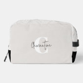 ベージュモダンミニマルモノグラムのリスト ドップキット (裏面)