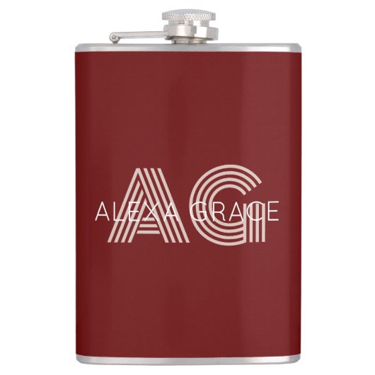 ベージュモダンモノグラム フラスク (正面)