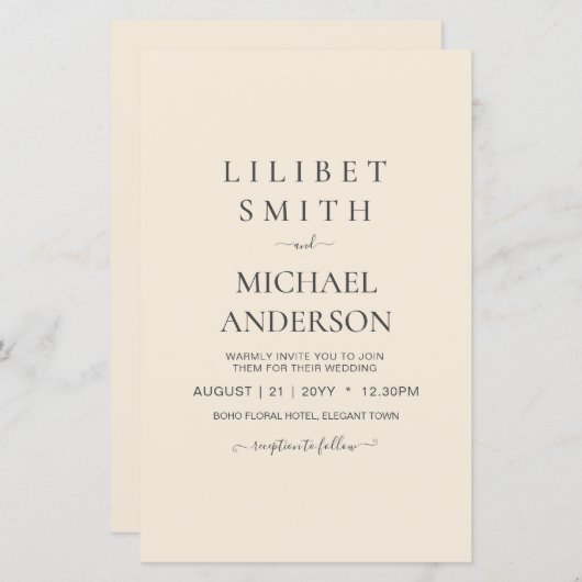 ベージュモダンモノワ結婚ー (正面/裏面)