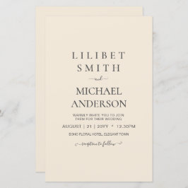 ベージュモダンモノワ結婚ー