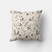 ベージュモダンワイルドフラワークリスマスホームデコール クッション (裏面)