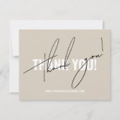 ベージュモダン包装インサート サンキューカード (正面)