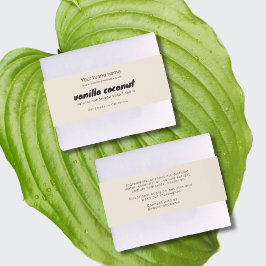 ベージュモダン石けん包装具ラップラベル 招待状ベリーバンド