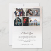 ベージュモダン雲メモリアル葬儀 サンキューカード (裏面)