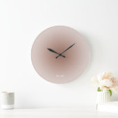 ベージュモチャブラウン放射状グラデーション ラージ壁時計 (ホーム)