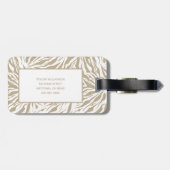 ベージュモノグラムのアニマルプリント ラゲッジタグ (裏面横)