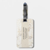 ベージュモノグラムの大理石 ラゲッジタグ (裏面縦)