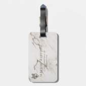ベージュモノグラムの大理石 ラゲッジタグ (裏面縦)