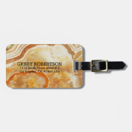 ベージュモノグラムの大理石 ラゲッジタグ